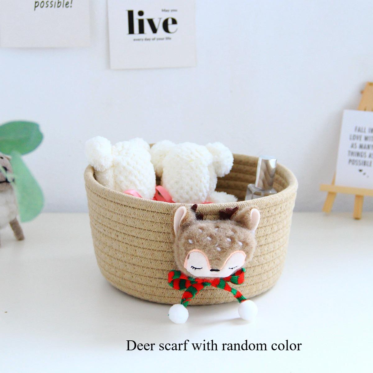 

Handwoven Storage Basket - storage Organizer for Halloween and Christmas supplies - Decorative Bowknot Design,Multi-Purpose Bin