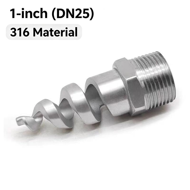 Spiral Nozzle 3/8" 1/2" 3/4"1/4" 1"Male Thread Stainless Steel Spiral Cone Atomization Nozzle Spray Sprinkler Head Garden