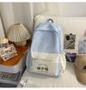 Youthful Star Pattern Shoulder Backpack With Embroidery For School Students