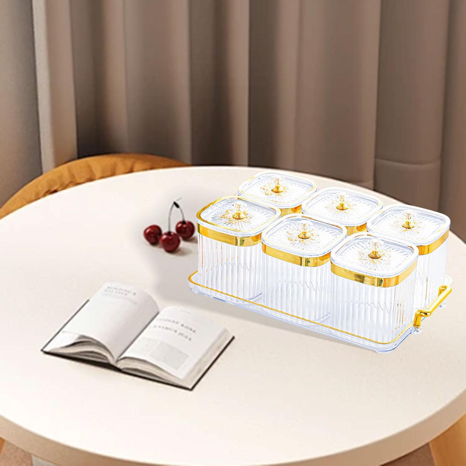 Nut And Candy Serving Tray with Lid, Divided Snack Platter for Events чистый