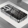 Minimalist Textured Honeycomb Pattern Glass Electroplated Phone Case For iPhone 17 16 15 14 13 12 11 Pro Max Plus 17 Air Cover