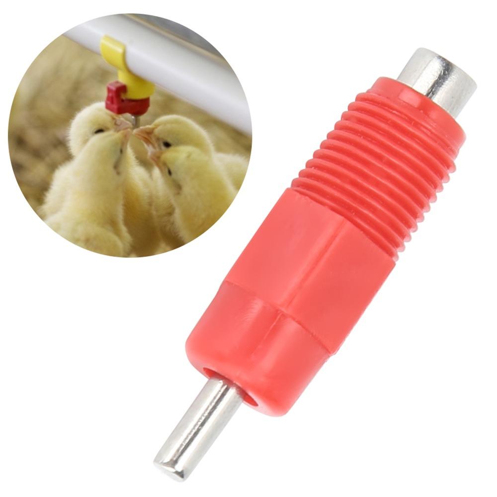 40pcs Plastic Poultry Waterer Red Drinking Nipple Easy Installation Farming Accessories Large Scale