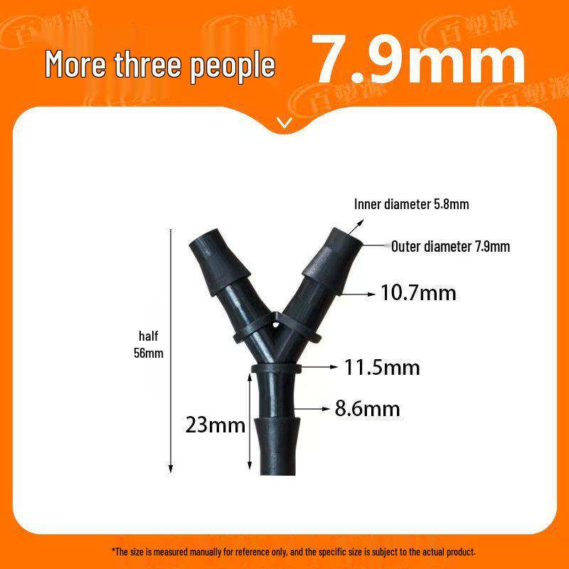 Y-Type Tee Barb Hose Connector for Water and Oxygen