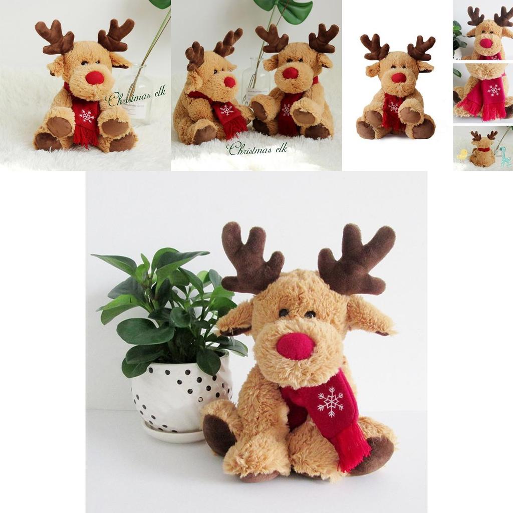 Soft And Cuddly Christmas Deer Elk Reindeer Plush Toy For Xmas Decor And Kids Gifts