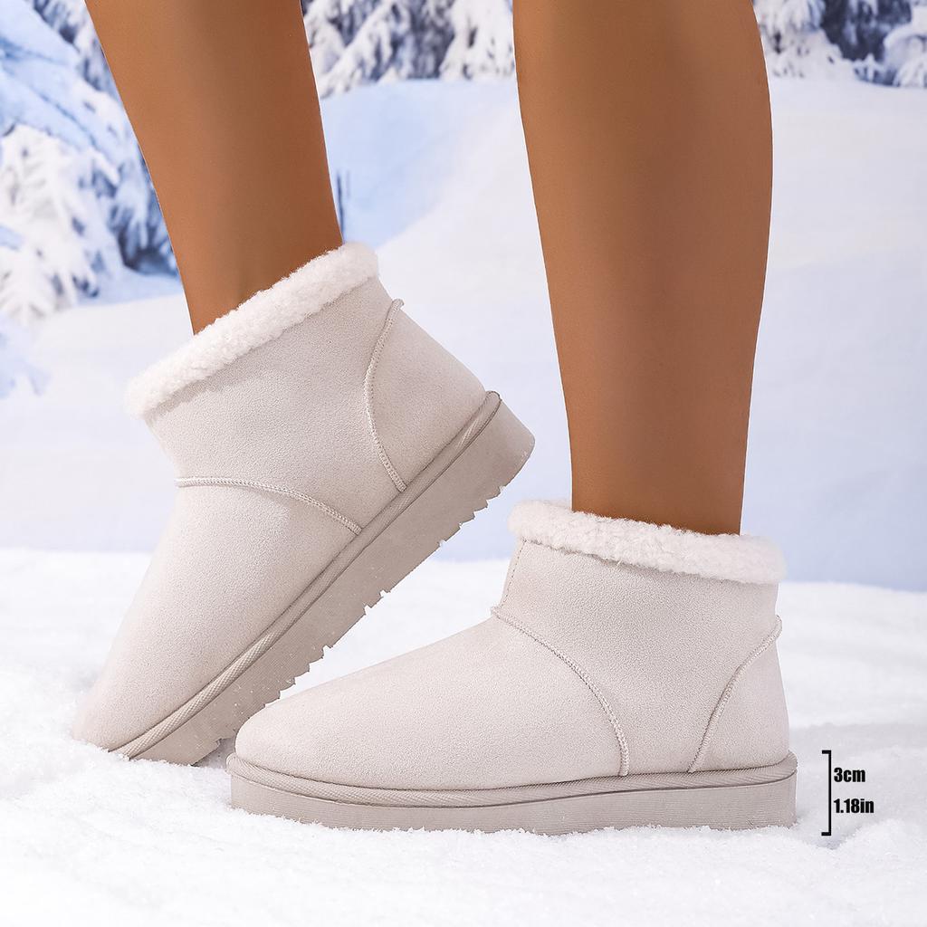 Women's Padded Lining Soft Thick Sole Heightened Outdoor Thickened Warm Lightweight Comfortable Stirrup Ground Cotton Shoes Snow Boots Cotton Shoes