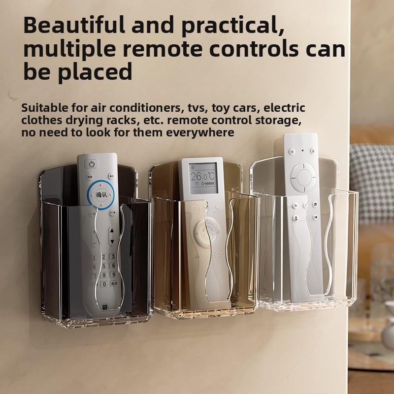 Wall-mounted Punch-free TV Air Conditioner Remote Control Wall Hanging Box Storage Box Storage Bracket Bedside Wall Hanging Storage Rack Rack