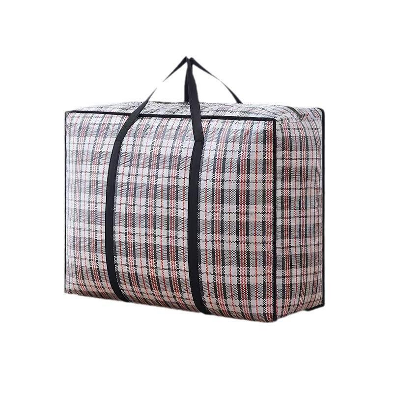 1Pcs Moisture-Proof Classic Striped Grids Storage Bags Organizing Clothes And Items Moving And Storing Clothes Bedding For Home