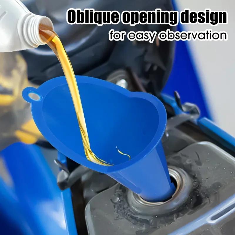 Car Long Mouth Oil Funnel Anti-splash Gasoline Oil Fuel Filling Tools Engine Funnel Motorcycle Refueling Car Accessories