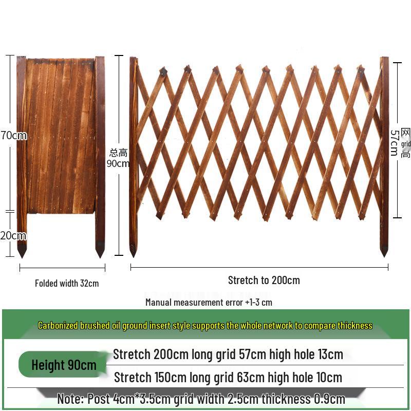 Extendable Anticorrosive Wood Garden Fence & Climbing Frame for Outdoor and Indoor Use