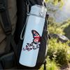 1PC Colorful Butterfly Floral Print 750ml Color Plastic Sports Water Bottle Leakproof Flip Straw Lid Suitable for Sports Office Home Use