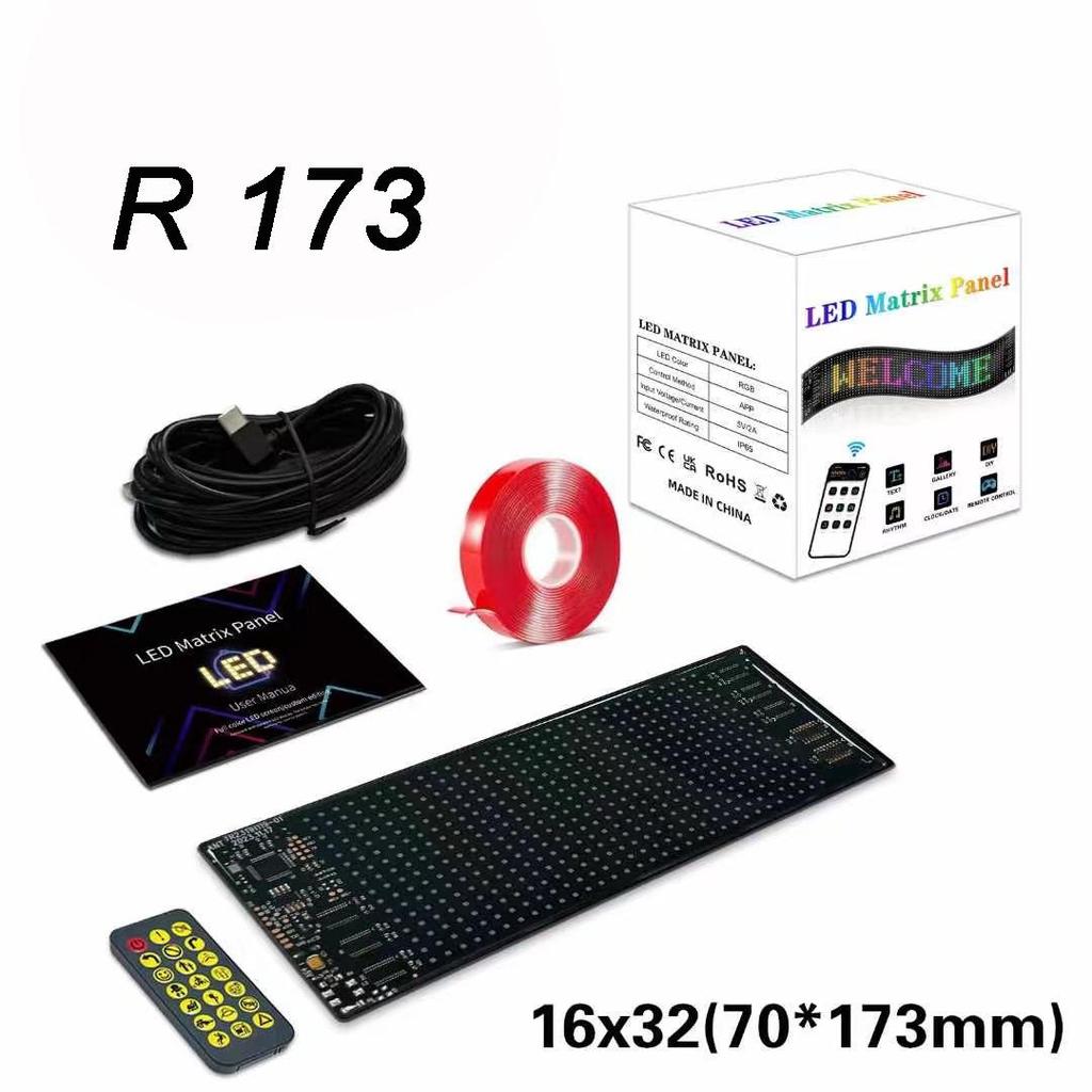 Bluetooth-Enabled Flexible LED Car Display: Rear Window Full-Color Scrolling Screen