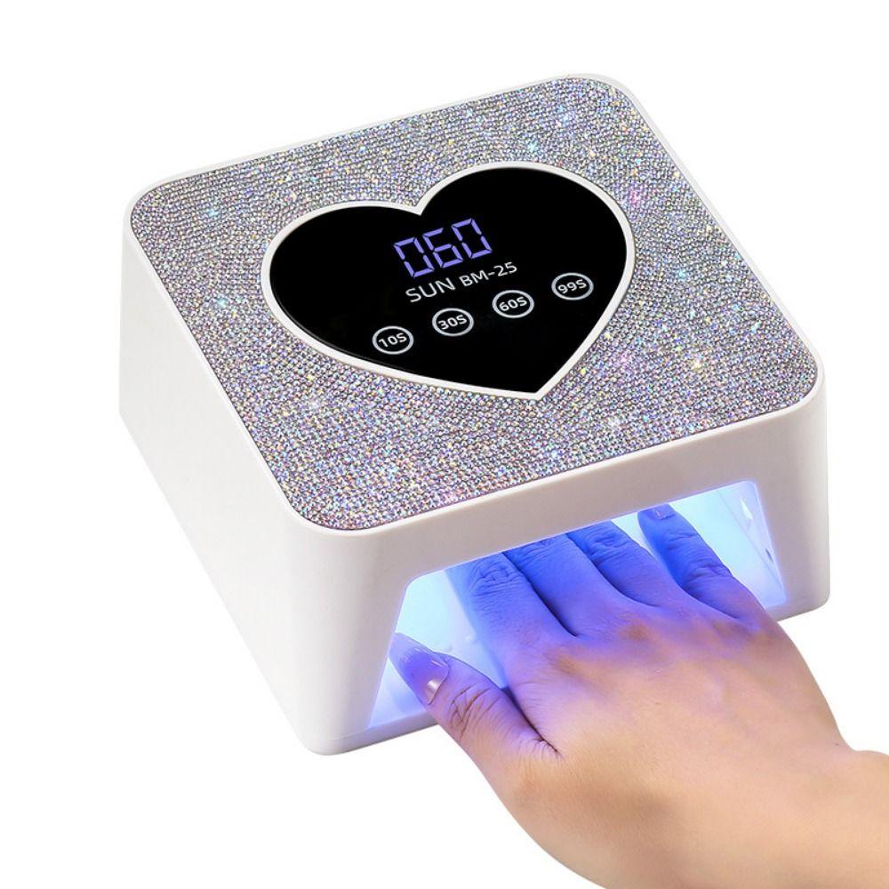 Fast Curing UV Nail Lamp Rhinestone Heart Shape Nail Dryer Machine Nail Dryer Lamp  Pedicure Use