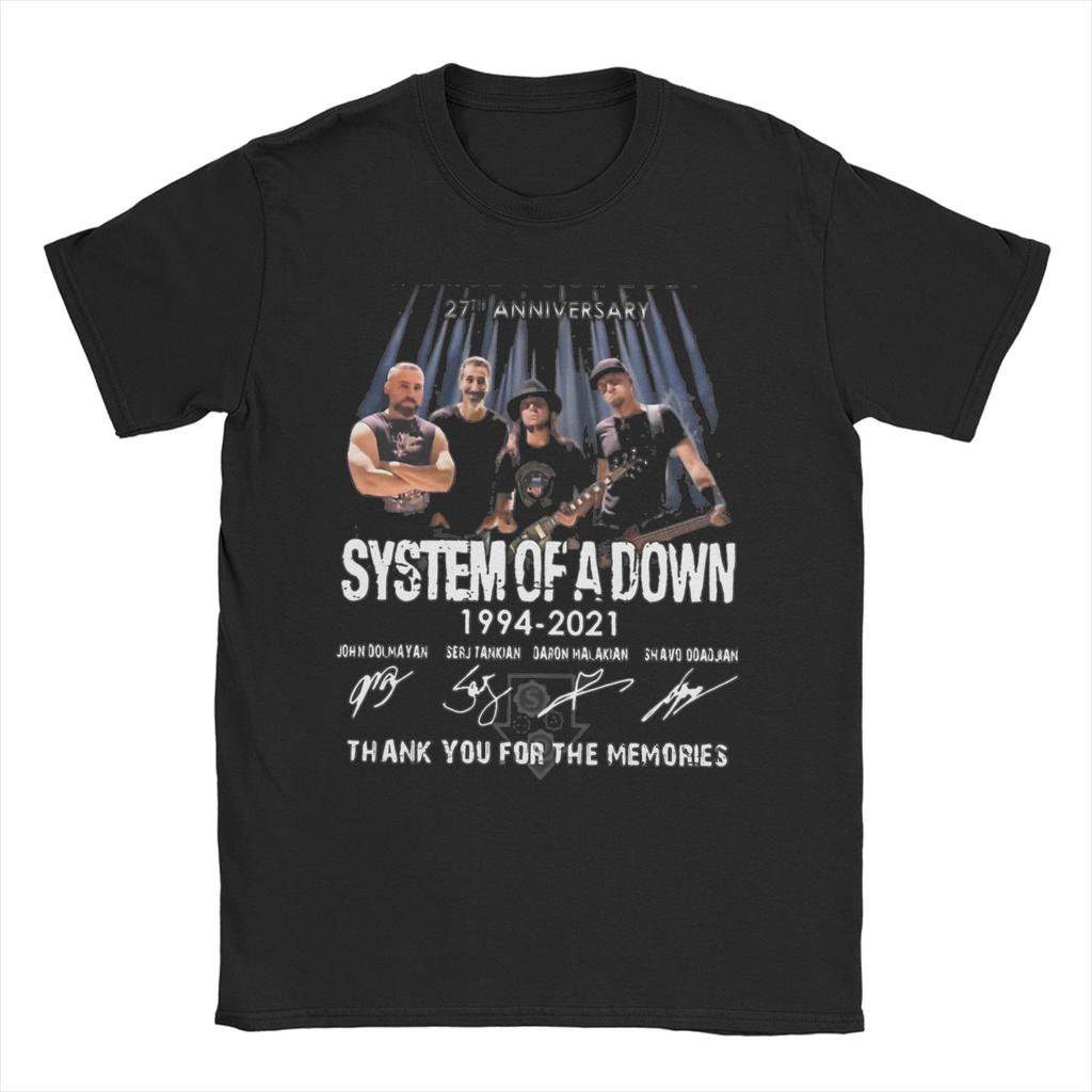 Proud Band System Of A Down for Men Women T Shirt Metal Music Tee Shirt Short Sleeve Crew Neck TShirt 100 Cotton Clothes