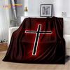 New 3D Pray Holy Bible Cross Jesus Soft Blankets,Keep Warm Throw Blanket Comfortable Blanket for Picnic Beds Sofa Home Bedroom