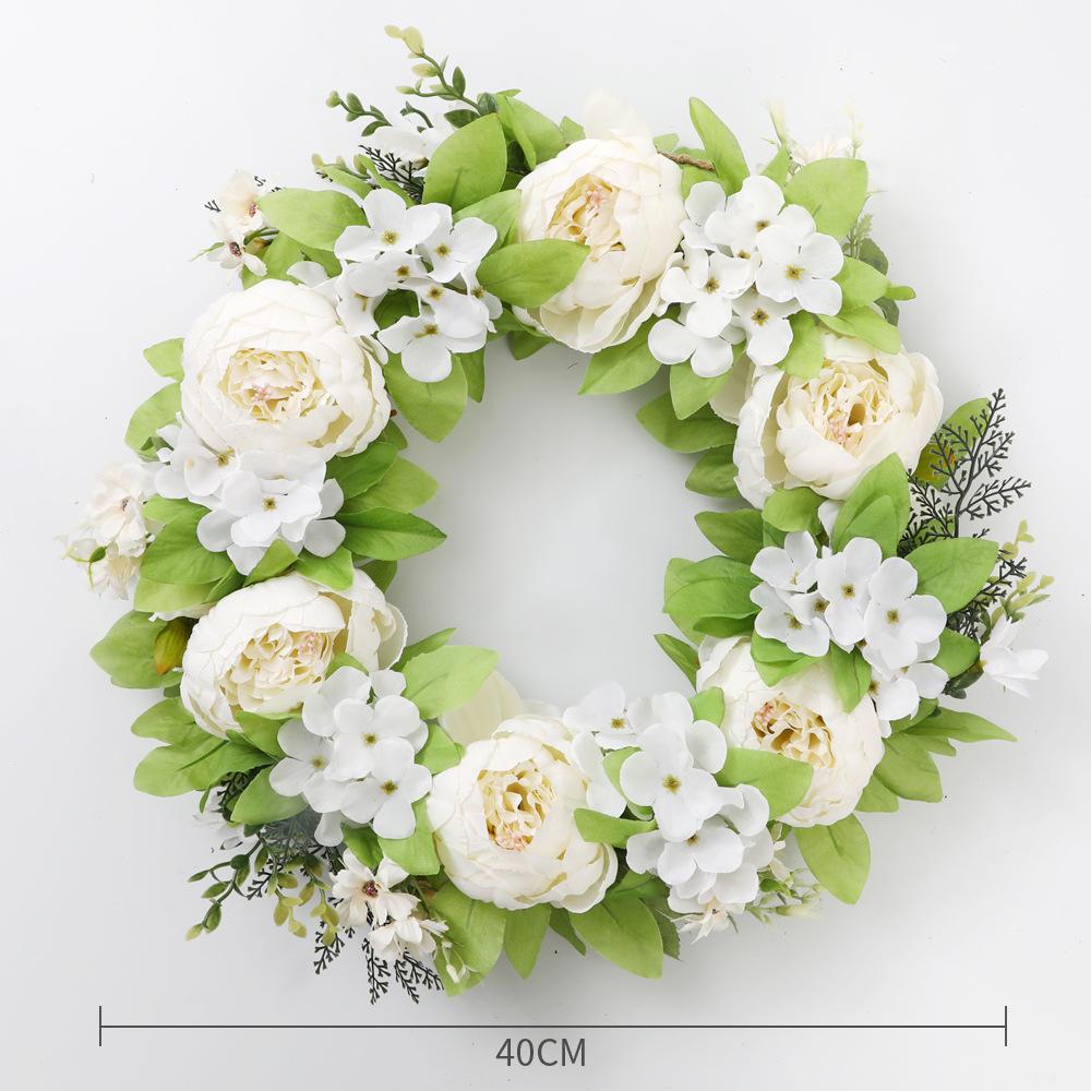 

Шелковая ткань пион имитация гирлянда украшение двери украшение на дверь шелковый цветок имитация цветка настенные украшения 40CM