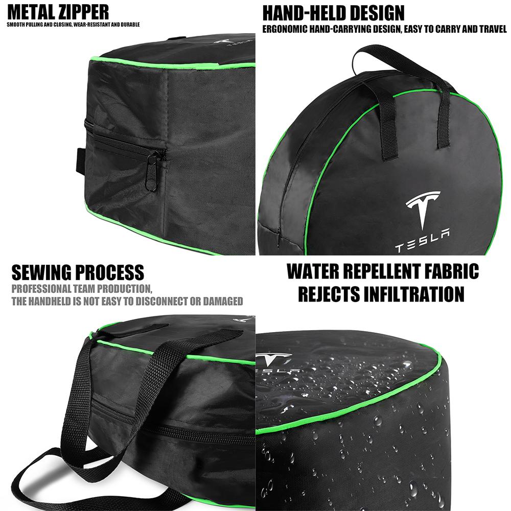 Car Charging Cable Storage Box Charger Cables Carry Bag Organizer Bags For Tesla Model 3 Model S Model X Model Y Roadster SpaceX