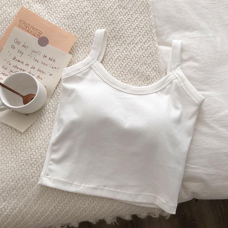 

Трендовая майка из чистого хлопка: Стильная спинка, Универсальное бандо, Цельный с подкладкой, Можно носить как майку или жилет Universal (75-125 kg) белый