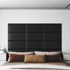 VidaXL Wall Panels 12 Pcs Black 60x30 Cm Faux Leather 2.16 M² 343855