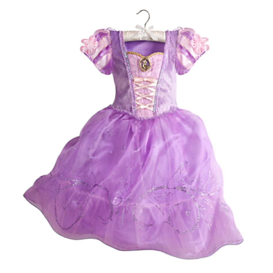 Mädchen Prinzessinnenkostüm Kinder Party Halloween Cosplay Kleider Weihnachten Geburtstag Karneval Verkleidung Rapunzel Verkleidung Kittel