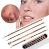 4Pcs/bag Blackhead Extractor Rose Gold Black Dots Cleaner Acne Remover Needles Set Pore Cleanser Tool