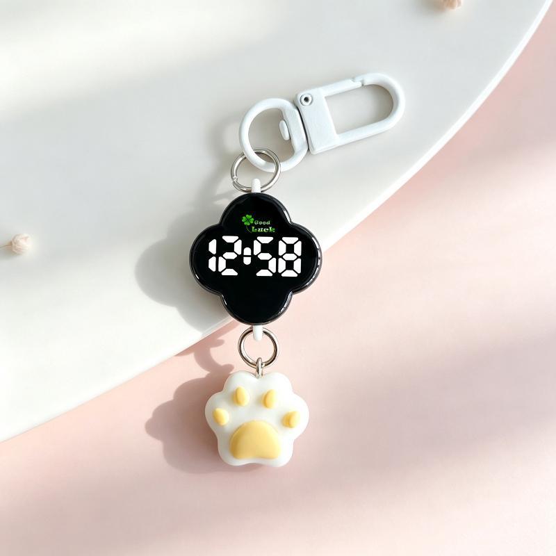 Led Digital Electronic Watch Keychain Touch Digital Watch Night Light Multifunctional Hanging Watch Pocket Watches For Student