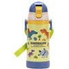 Skater Double-Handed Stainless Steel Water Bottle with Straw, Baby Mug, Dinosaur Picture Book, 350ml, STWM3N-A