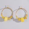 High-End Aventurine Abacus Bead Earrings for Women
