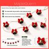 Christmas Bell Decorations Set With Red Bows And Vintage Brass Style For Holiday Tree And Staircase Decor