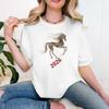 2026 Year of The Horse Cotton TShirt Lunar New Year Zodiac Tee Artistic Running Horse Design Chinese Horoscope Gift Tees