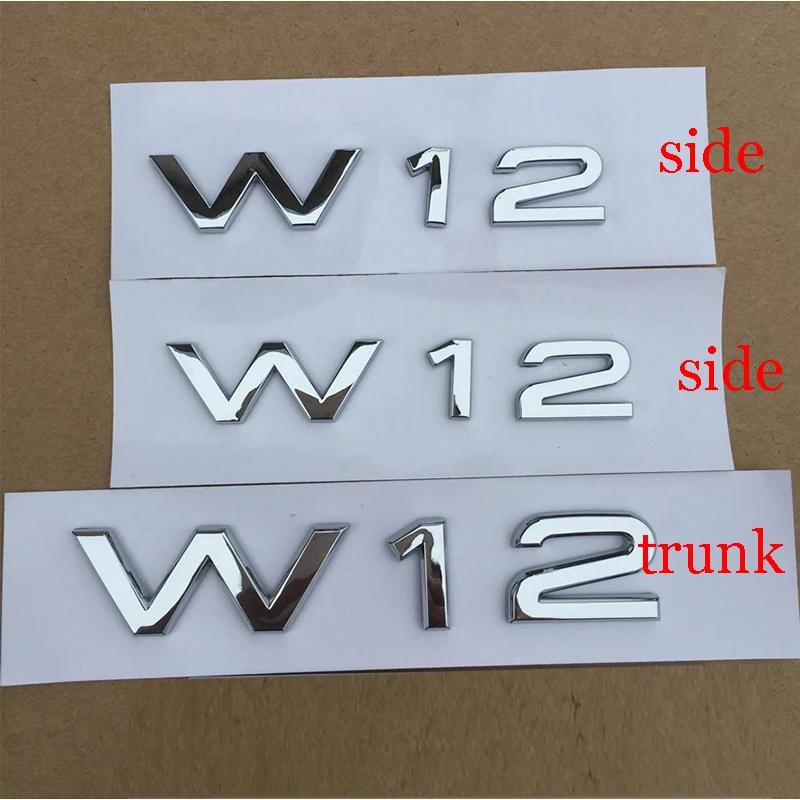 2026 3D ABS W12 Logo Car Rear Trunk Emblem Badge Sticker Accessories For Audi A6 A7 A8 S6 S8 RS6 RS8