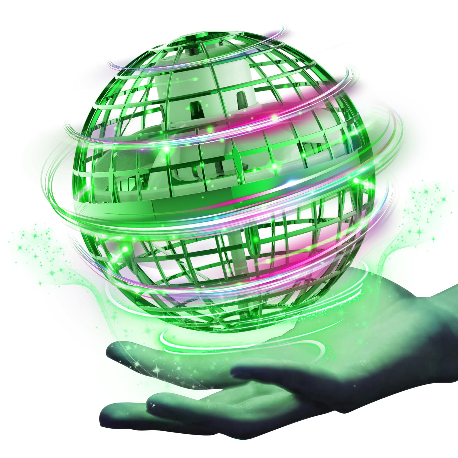 

Gimama Летающий шар гироскоп Летающий шар игрушка НЛО игрушка бумеранг спиннер со светодиодной подсветкой Популярный рождественский подарок, (зеленый)