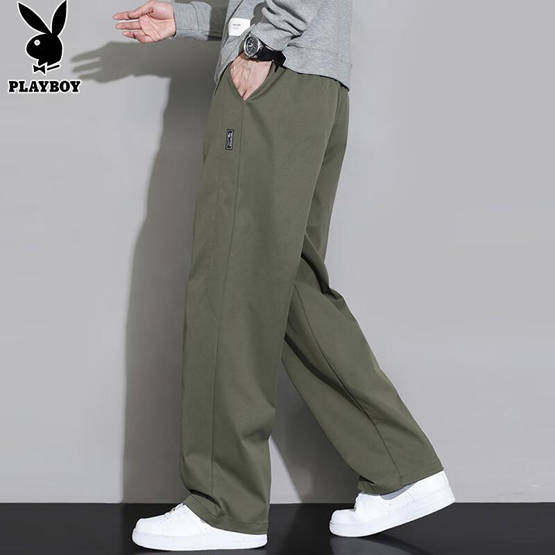 PLAYBOY Men's Loose Straight Casual Trousers