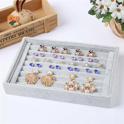 Schmuckständer aus Samt, Ablagefach, Halter für Halsketten, Ringe und Armbänder, Schmuckorganizer mit Schublade, Aufbewahrungsbox