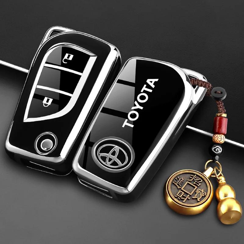 AOQ1 TPU Silicone Key cover case for Toyota Camry RAV4 Highlander Avalon C-HR Prius Corolla GT86