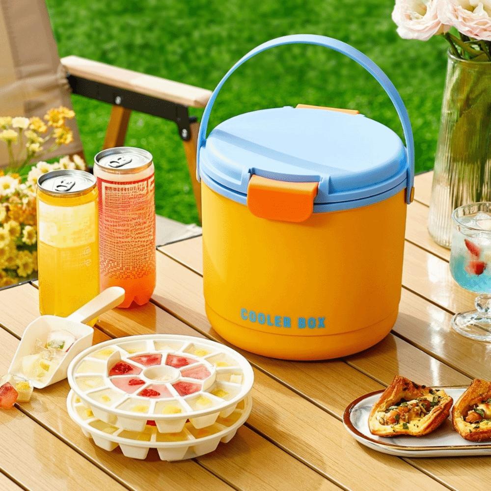 With Ice Tray and Shovel Party Ice Bucket Large Capacity Ice Cube Box Cold Drink Tub  Outdoor