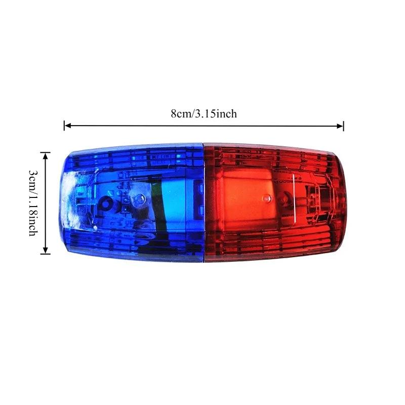 Red Blue Dual Color Portable Traffic Warning Lights Emergency Police Light Rechargeable Night Light LED Flashing Shoulder Lamp