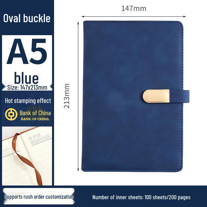 A5 Custom Logo Thickened B5 Diary with Buckle for Business Office