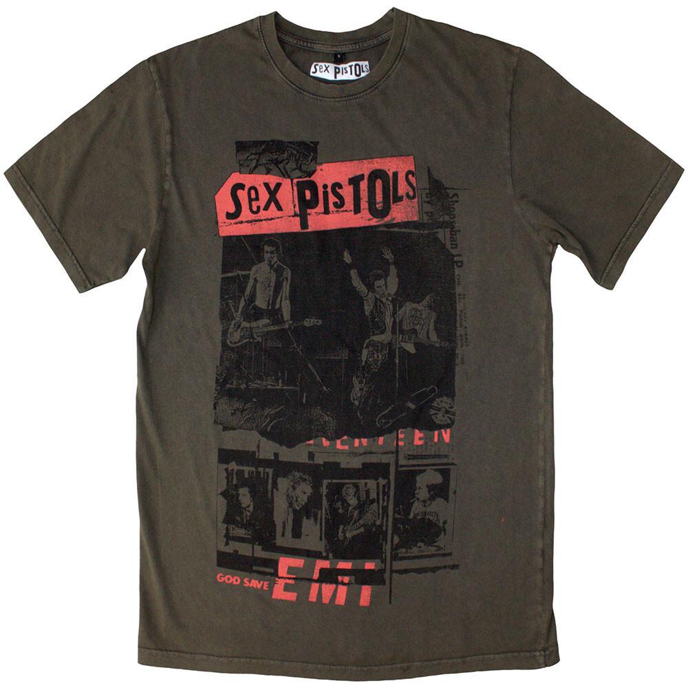 Sex Pistols - Photo Collage - Green Stone Wash t-shirt Unisex T-Shirt S
