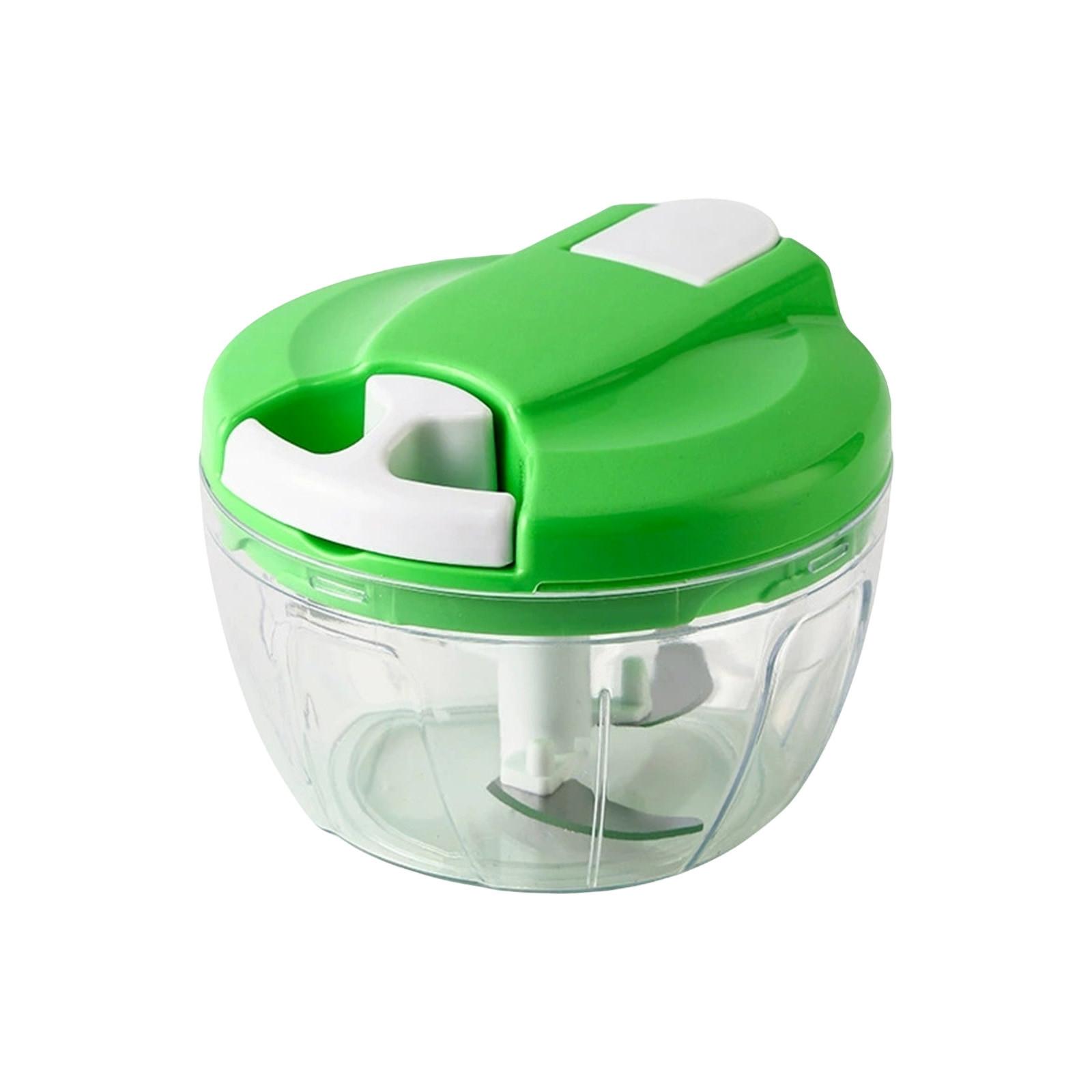 

Ручной кухонный комбайн Овощерезка, Портативный ручной измельчитель чеснока с тросиком, Измельчитель лука для овощей, имбиря, фруктов, зелени и т. д. One Size зелёный