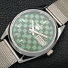 REFURBISHED SEIKO 5 AUTOMATIC MENS WATCH JAPAN MADE GREEN DIAL CUSTOM A440069-2 QV90-a440069