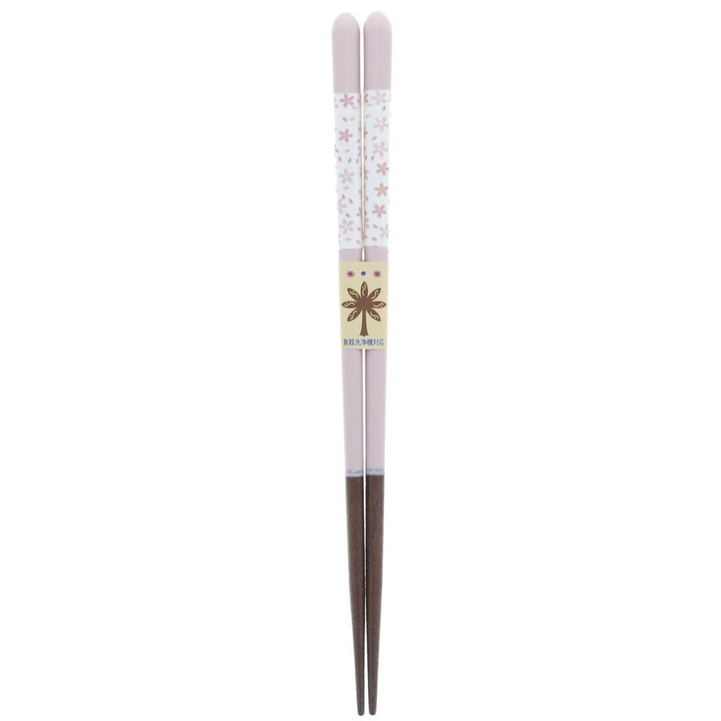 Ishida Japanese Chopsticks Dishwasher Safe Pastel Flower Floral Pattern Natural Wood Pink 18cm Made in Japan