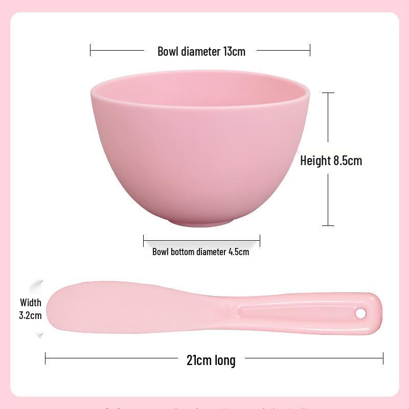 Silicone Beauty Salon Mask Bowl Set with Mixing Stick - DIY Tool for Mask Preparation
