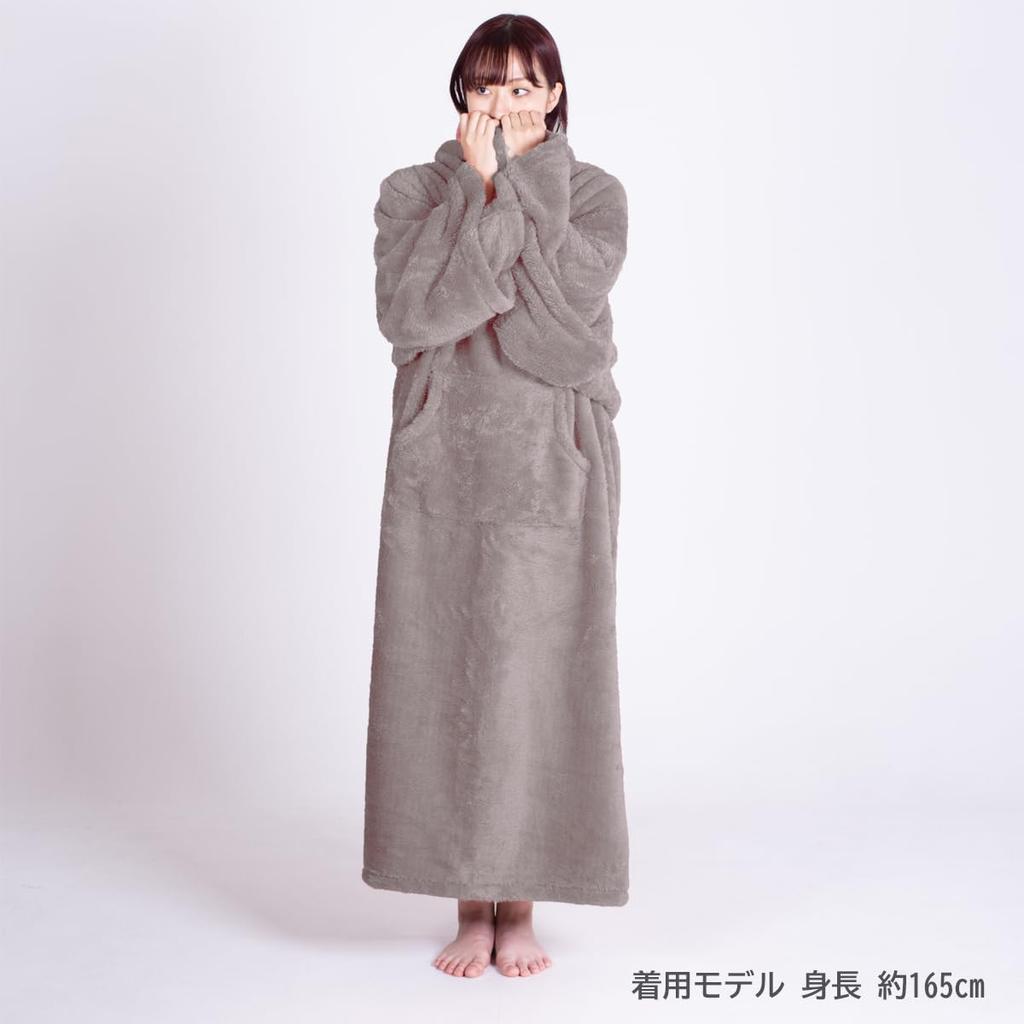 WIGWAM Wearable Blanket, Gray (136cm Wide x 150cm Long), Loungewear, Cold Weather Protection, Unisex, with Front Pocket and Button Closure