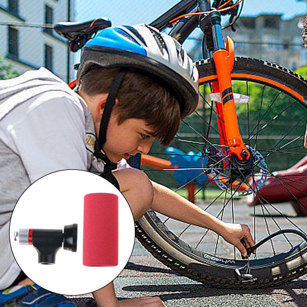 Road Bike CO2 Inflator Head Bike Inflation Valves Head Replacement Inflation Nozzle Bike Fast Inflation Accessories