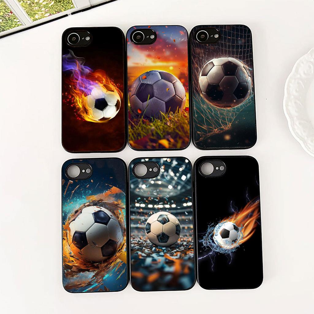 for Apple iPhone 16 14 15 Plus 11 Pro Max 16E ProMax + 16Plus 15+ 14+ Phone Cover Soft Case Soccer No 10 5 7 Football No10