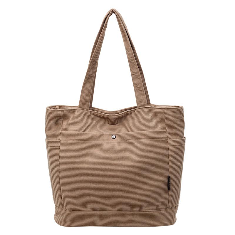 Versatile Canvas Tote - Large Capacity Shoulder Bag for Students
