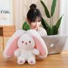 23/28/35cm Creative Funny Doll Carrot Rabbit Plush Toy Stuffed Soft Bunny Hiding In Strawberry Bag Toys for Kids Girls Birthday Gift