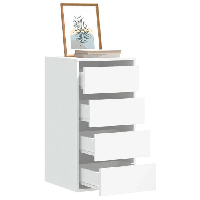 VidaXL Corner Chest of Drawers White 40x41x76 Cm Engineered Wood, Chest of Drawers with Drawers, Filing Cabinet, Drawer Cabinet, Cabinet of 852861