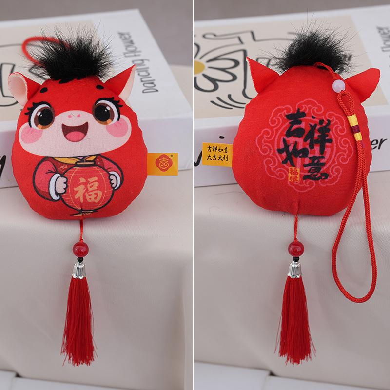 Păpușă Mascotă Anul Calului Pandantiv Zodiac Chinezesc Cal Ciucure Pandantiv Decorațiuni Agățate pentru Rucsac Cadouri