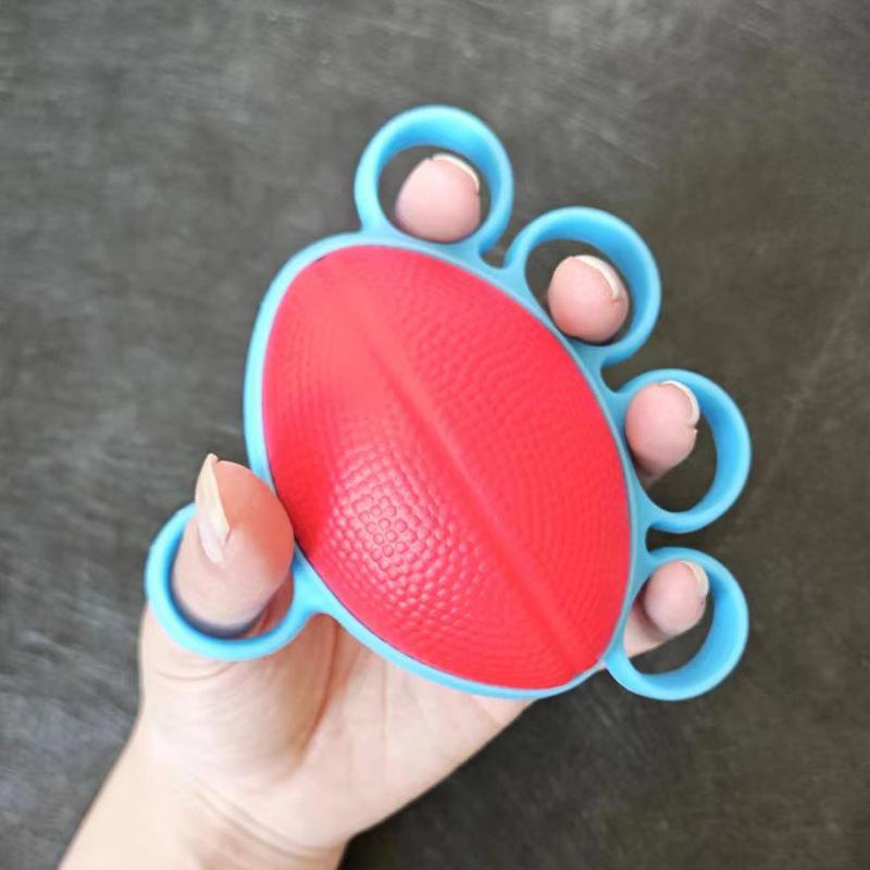 Pětiprstý PU houbový úchopový míček pro posilování prstů